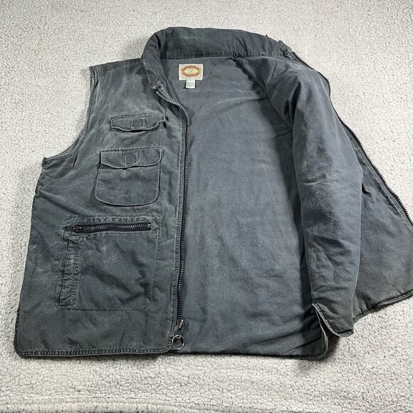 Vintage Banana Republic Vest Mens XL Safari Hunting 80s Hooded Photographer - Picture 6 of 16